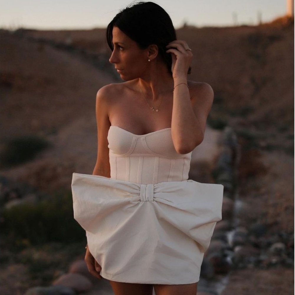 Zara 2 Piece Multiposition Balloon Bodysuit and Voluminous Mini Skirt Set - Picture 11 of 16